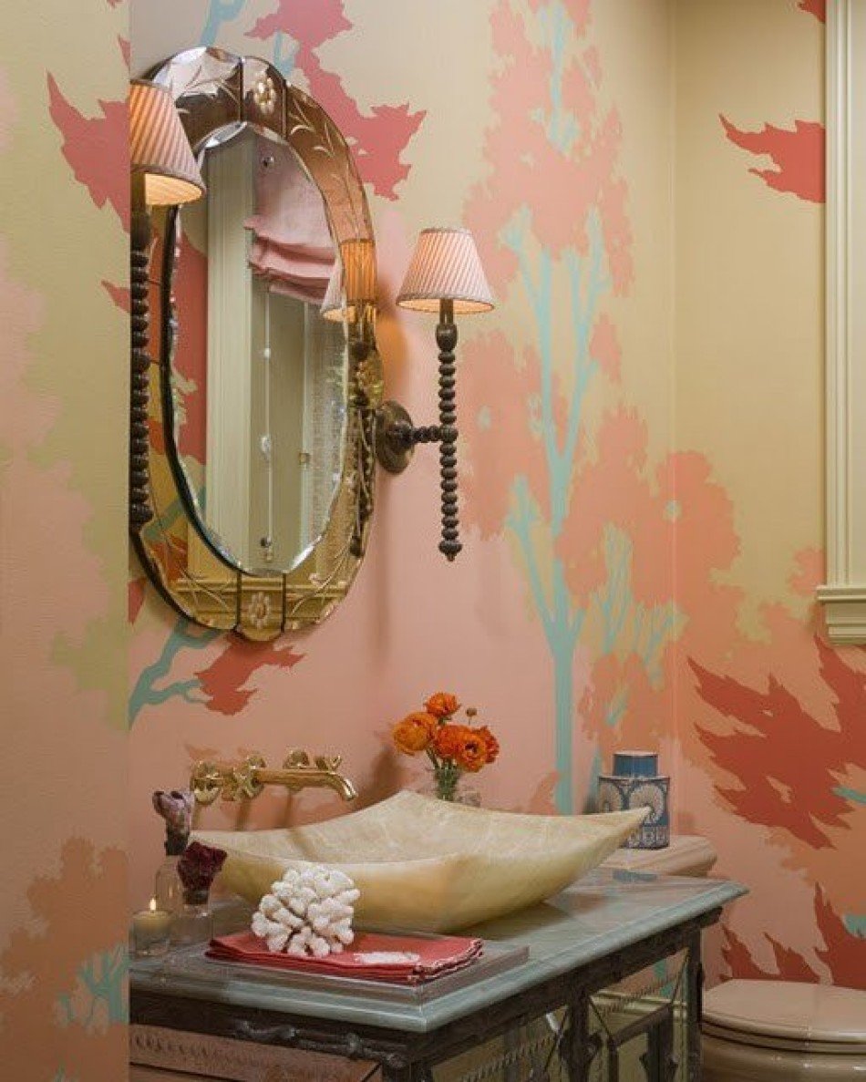 покрасить ванную комнату своими руками варианты с неровными стенами