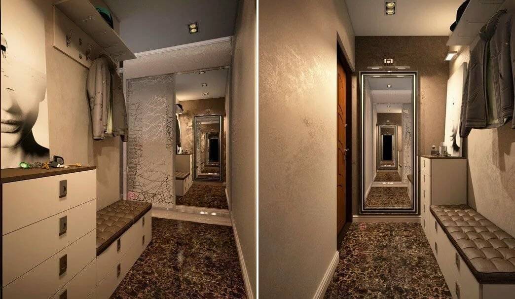 Создаем дизайн длинного коридора в трехкомнатной квартире (40 фото)