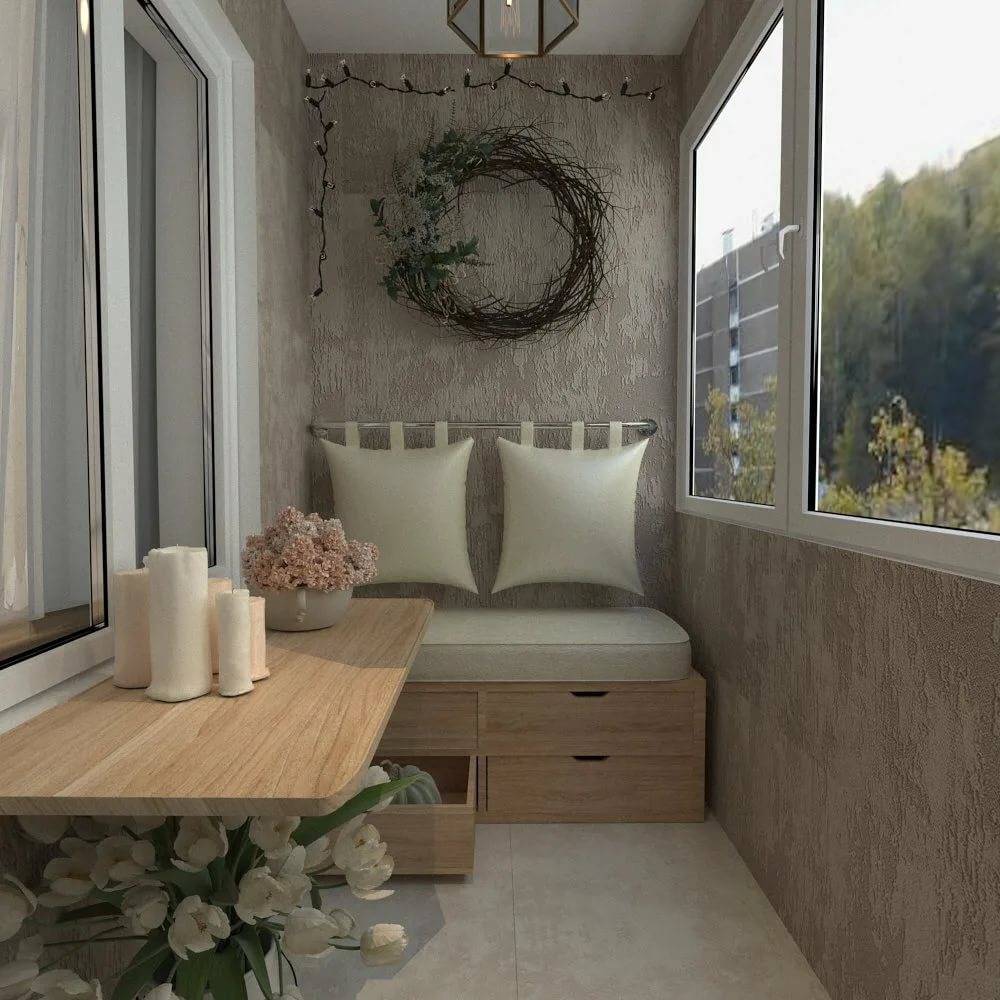 Маленький балкон в квартире — как обустроить: стильно, красиво, практично? 190+ (фото) интерьеров с отделкой