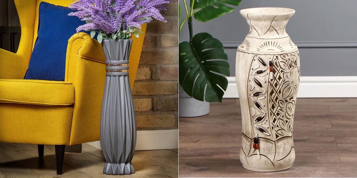 Напольные и настольные вазы в интерьере гостиной: эффектный дизайн в 55 фото-проектах