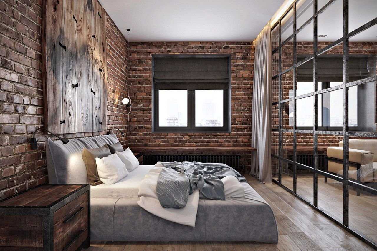 Дизайн спальни в стиле лофт - подробный гайд