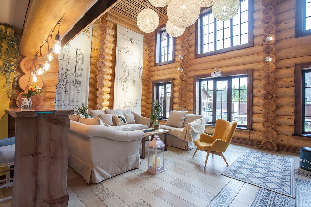 Интерьер деревянного дома  – 30 красивых и стильных фото