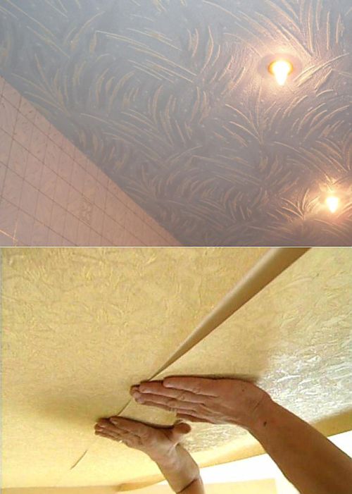 Обои на потолок под покраску: как красить правильно потолочные обои, инструкция