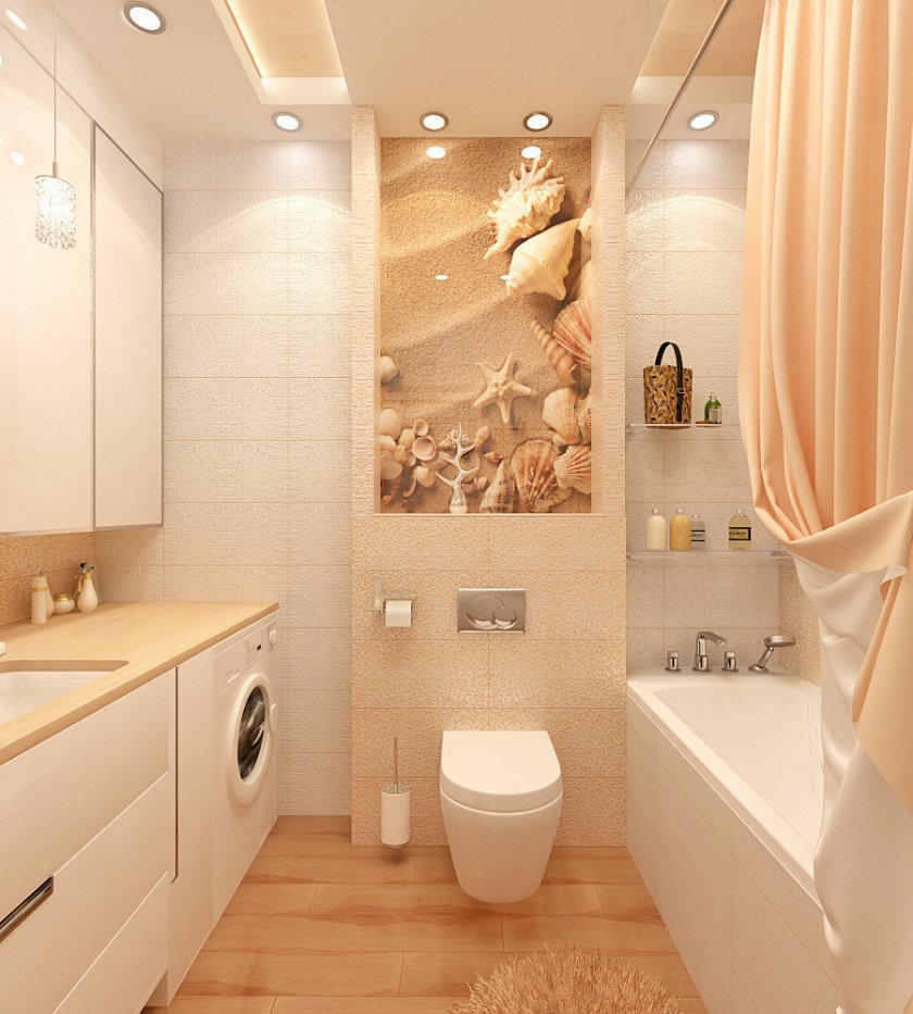 Дизайн маленькой ванной комнаты, совмещенной с туалетом 3 кв.м, дизайн ванной со стиральной машиной