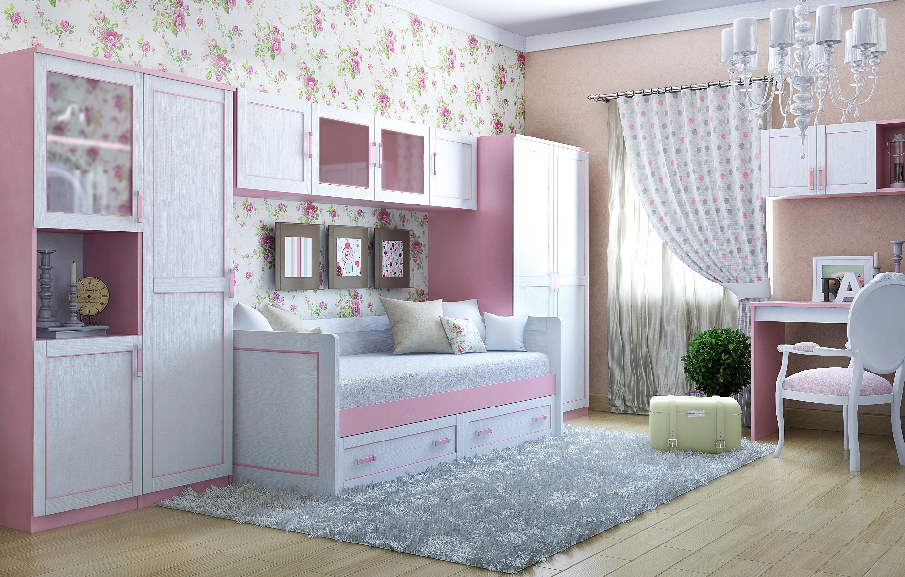 Детская спальня для девочки 5, 7 или 10 лет [47 фото], красивый дизайн интерьера с картинками